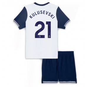 Tottenham Hotspur Dejan Kulusevski #21 Dětské Domácí dres komplet 2024-25 Krátký Rukáv (+ trenýrky)